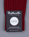 Pantherella Laburnum merino wool ankle high socks Wine