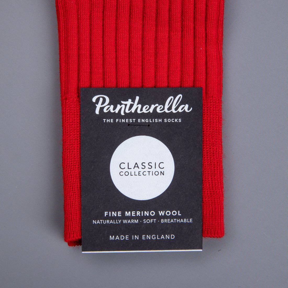 Pantherella Laburnum merino wool knee high socks Indies Red
