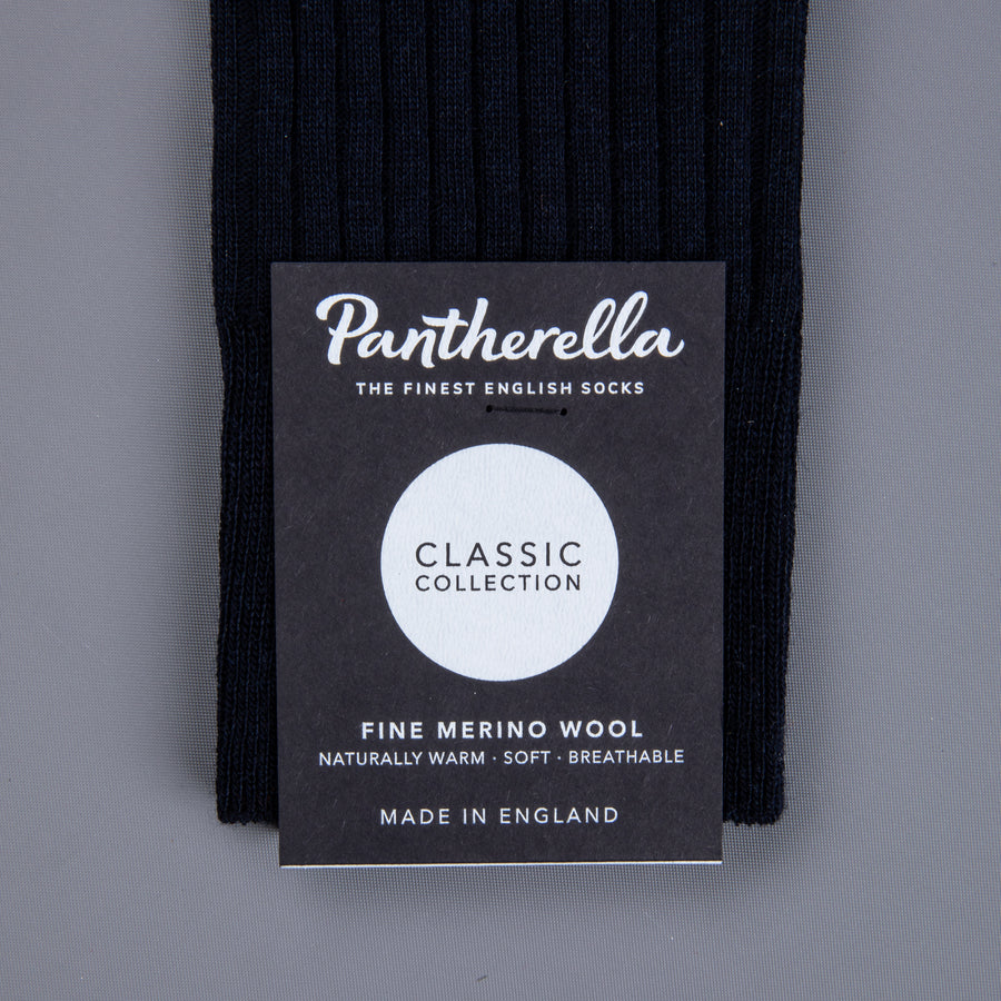 Pantherella Laburnum merino wool knee high socks Navy