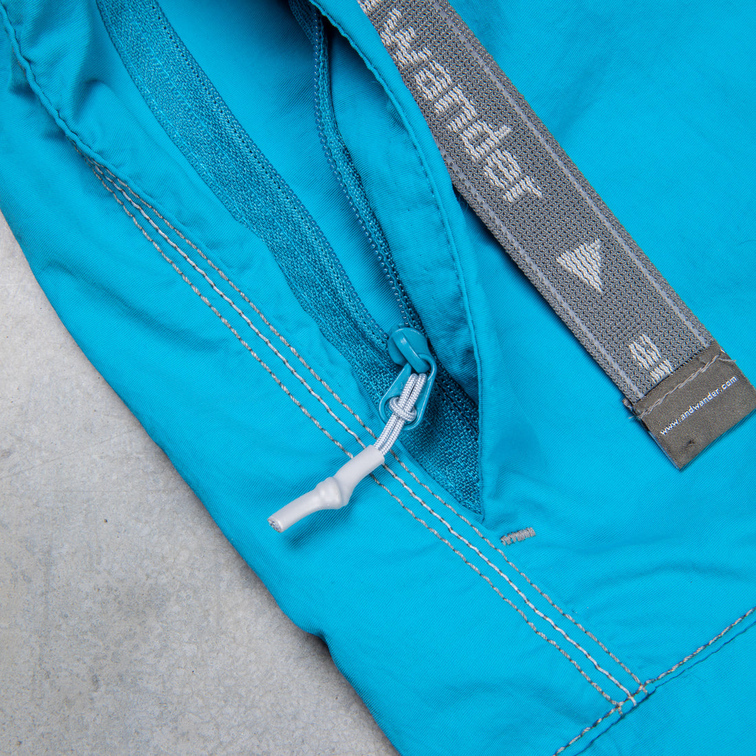 And Wander Ny Taffeta Hiker Shorts Blue
