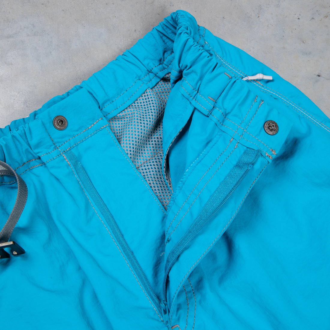 And Wander Ny Taffeta Hiker Shorts Blue