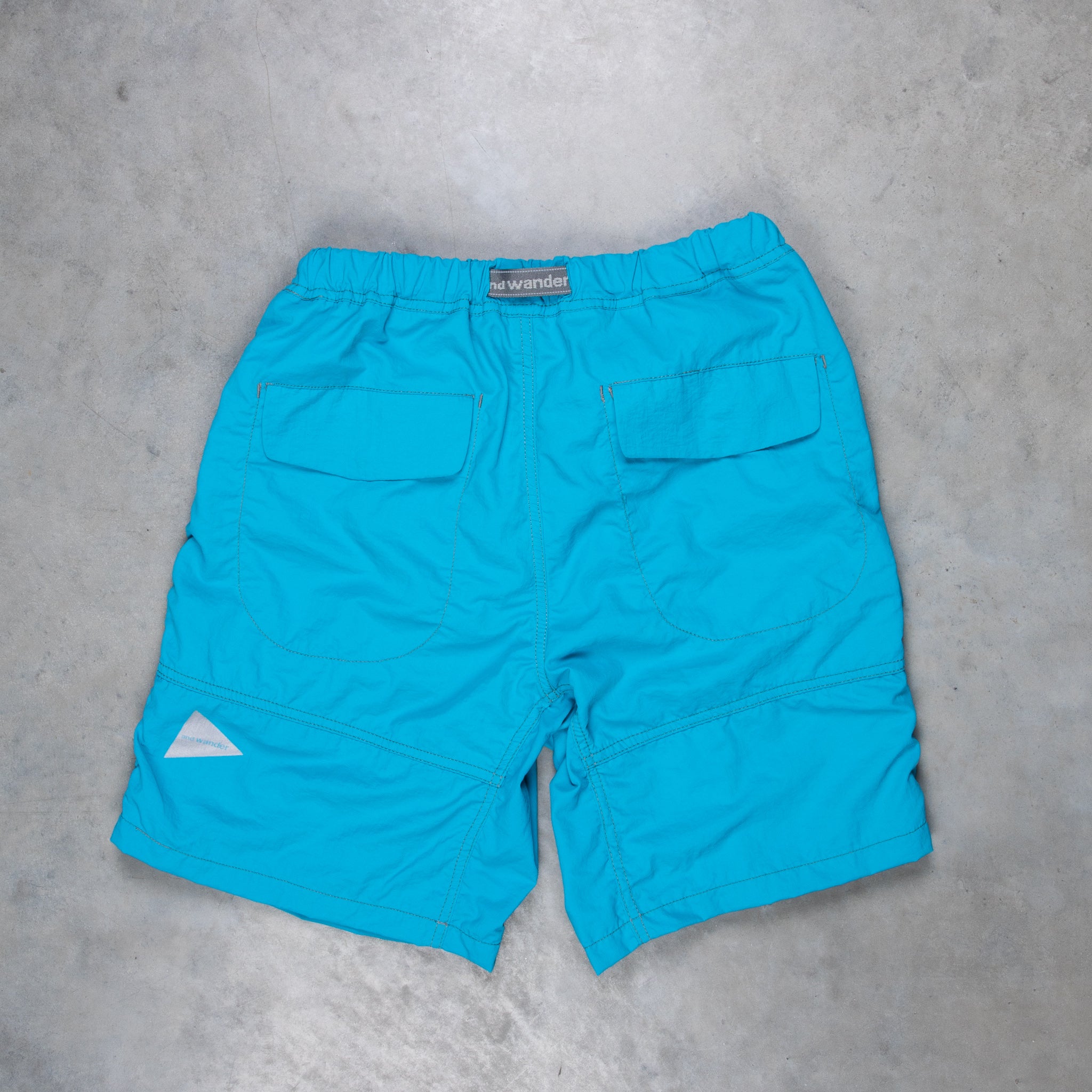 And Wander Ny Taffeta Hiker Shorts Blue