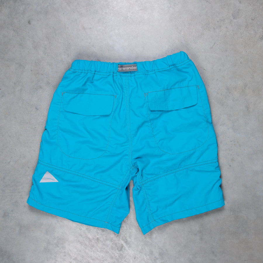 And Wander Ny Taffeta Hiker Shorts Blue