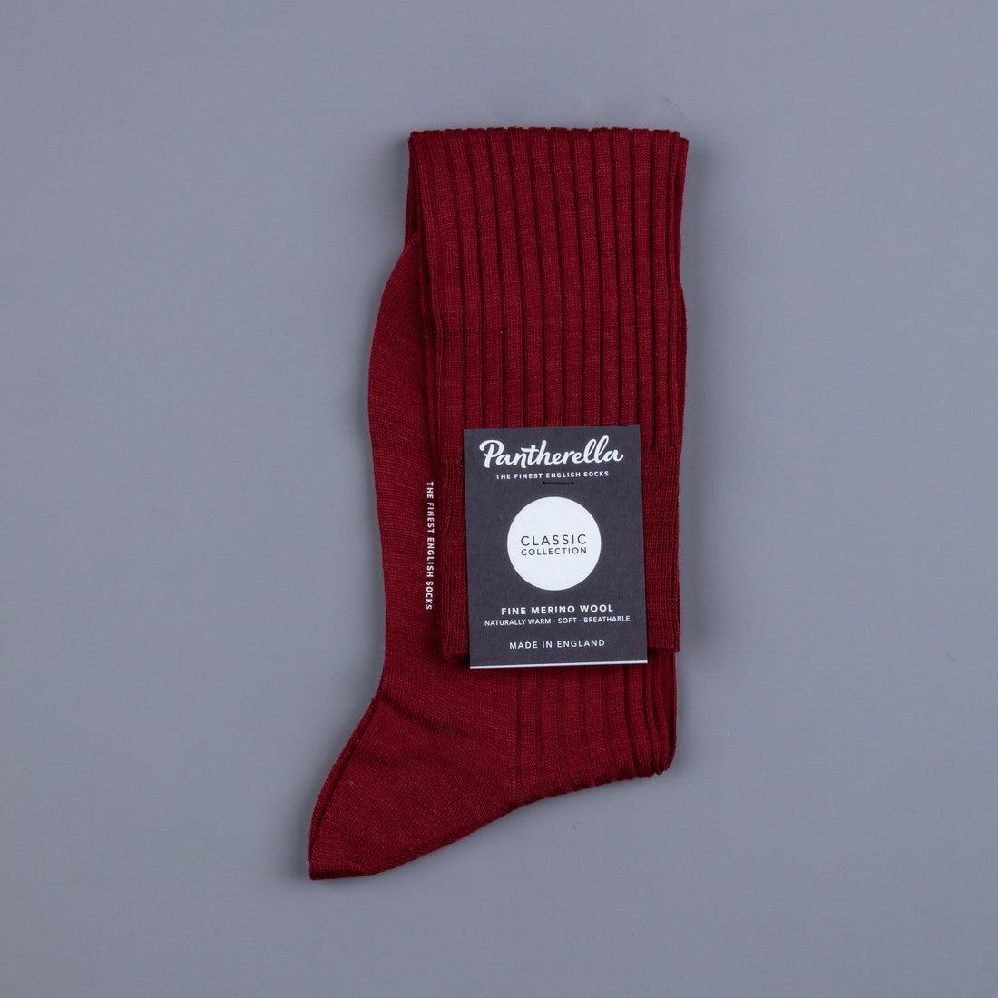 Pantherella Laburnum merino wool knee high socks Wine