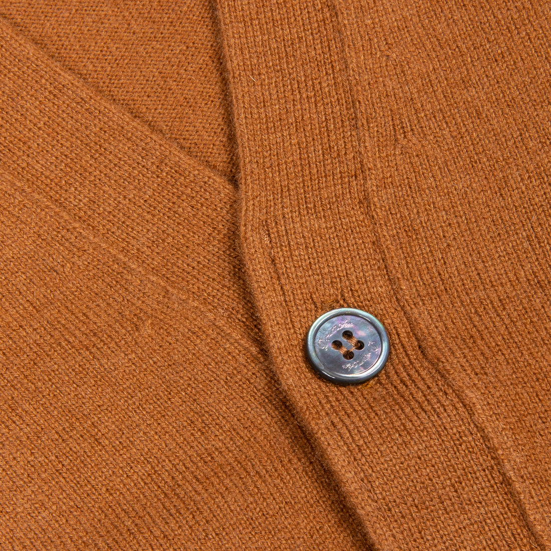 Drumohr Cashmere Gillet con Bottoni Caramello Scuro