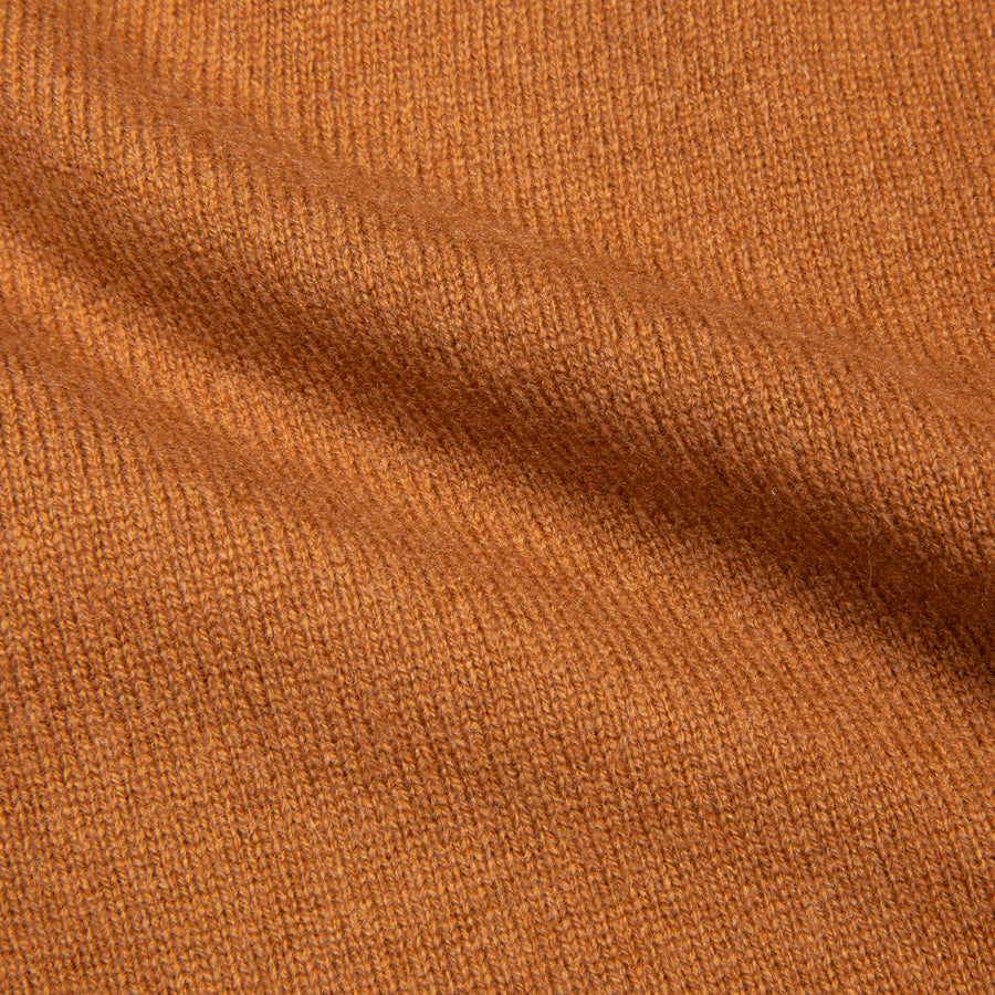Drumohr Cashmere Gillet con Bottoni Caramello Scuro