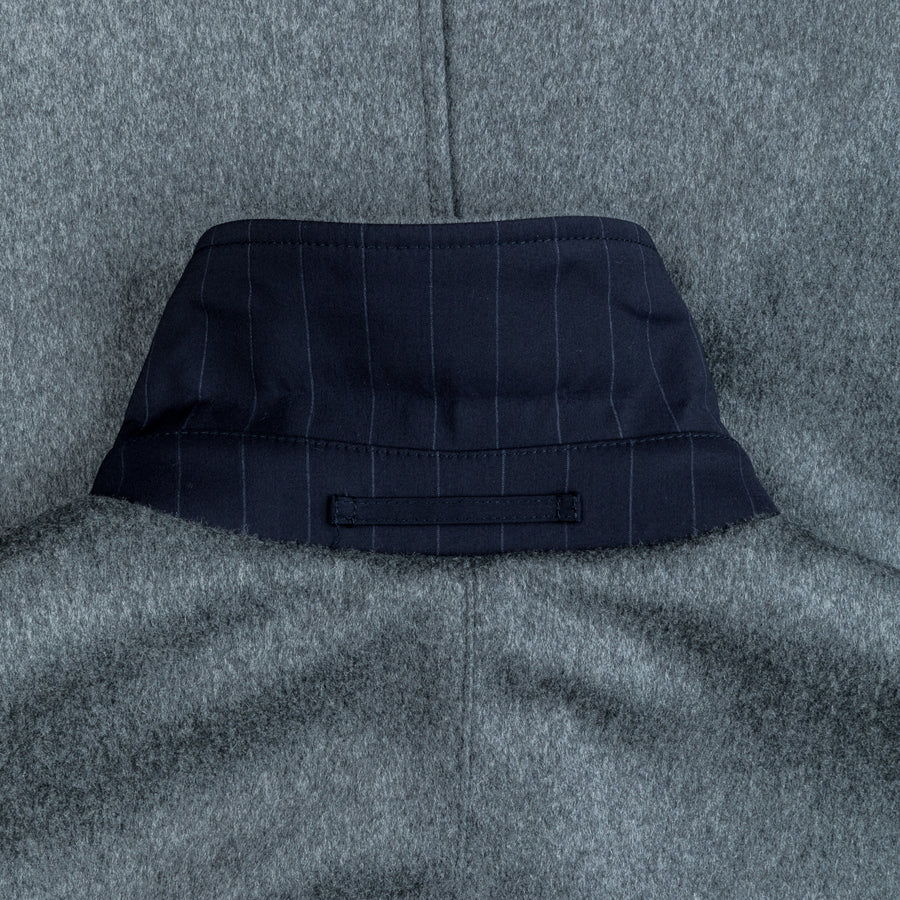 Kired Peak Reversible Coat Grigio - Blu Navy Gessato