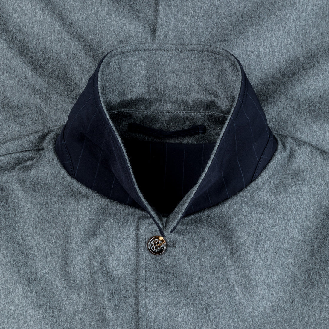 Kired Peak Reversible Coat Grigio - Blu Navy Gessato