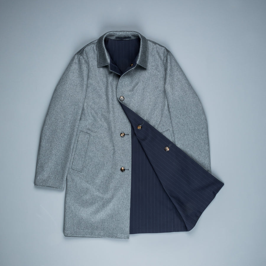 Kired Peak Reversible Coat Grigio - Blu Navy Gessato