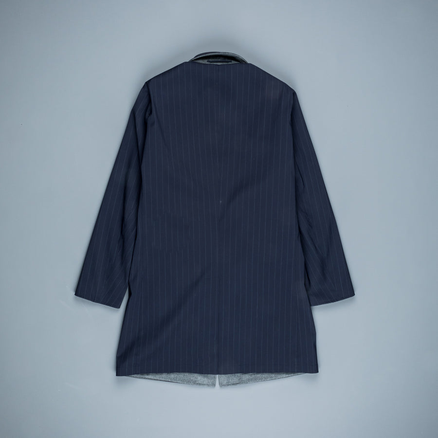 Kired Peak Reversible Coat Grigio - Blu Navy Gessato
