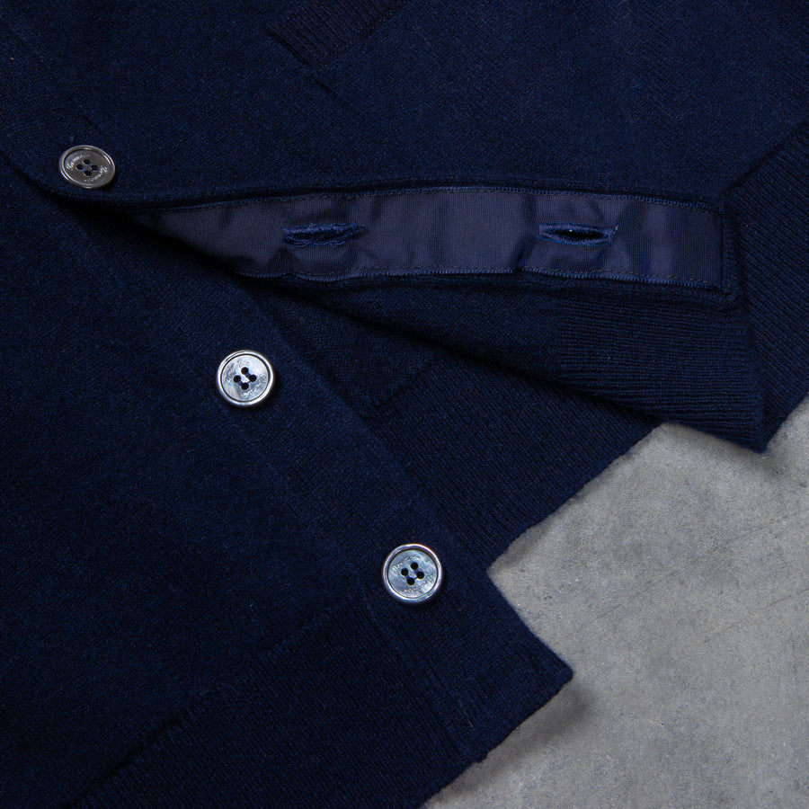 Drumohr Cashmere Gillet con Bottoni Blu Notte
