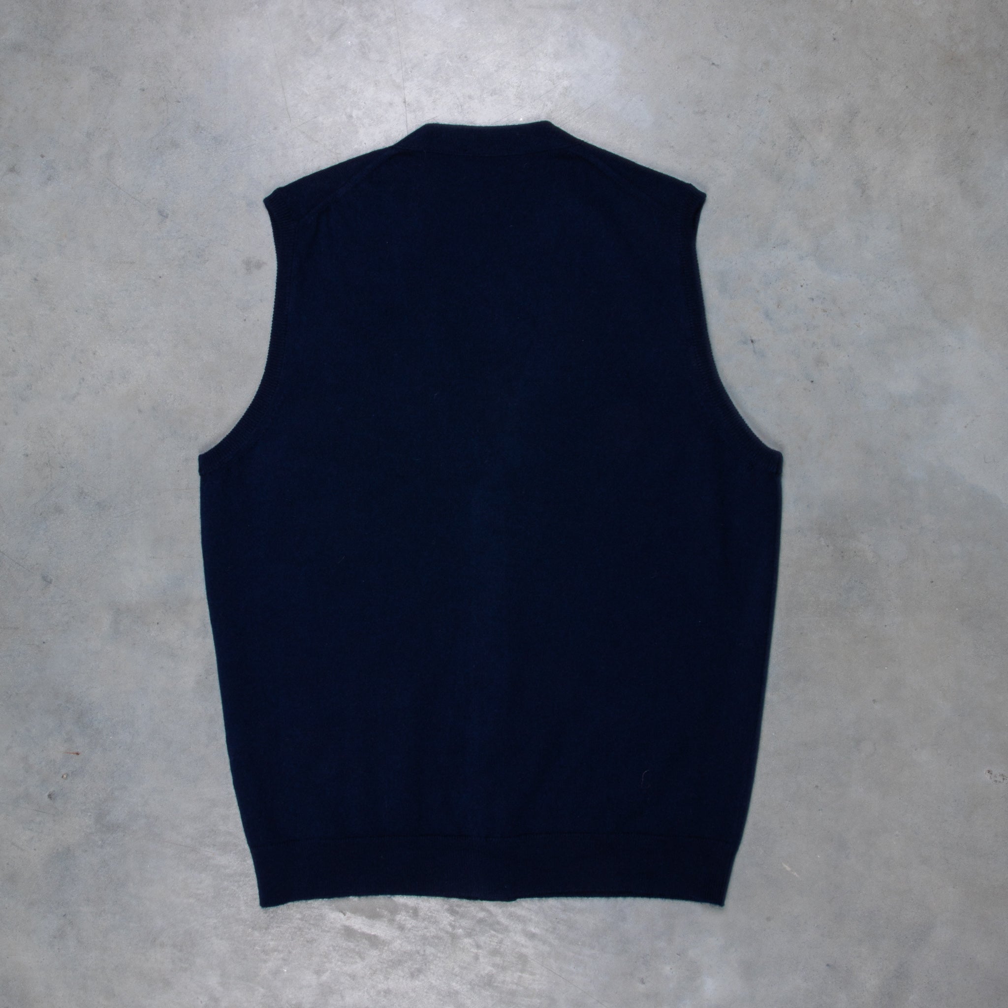 Drumohr Cashmere Gillet con Bottoni Blu Notte