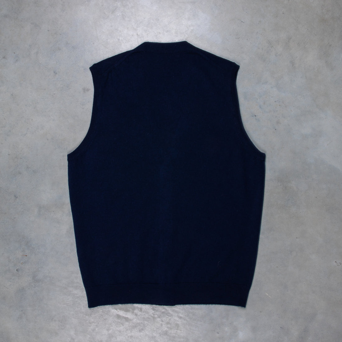 Drumohr Cashmere Gillet con Bottoni Blu Notte