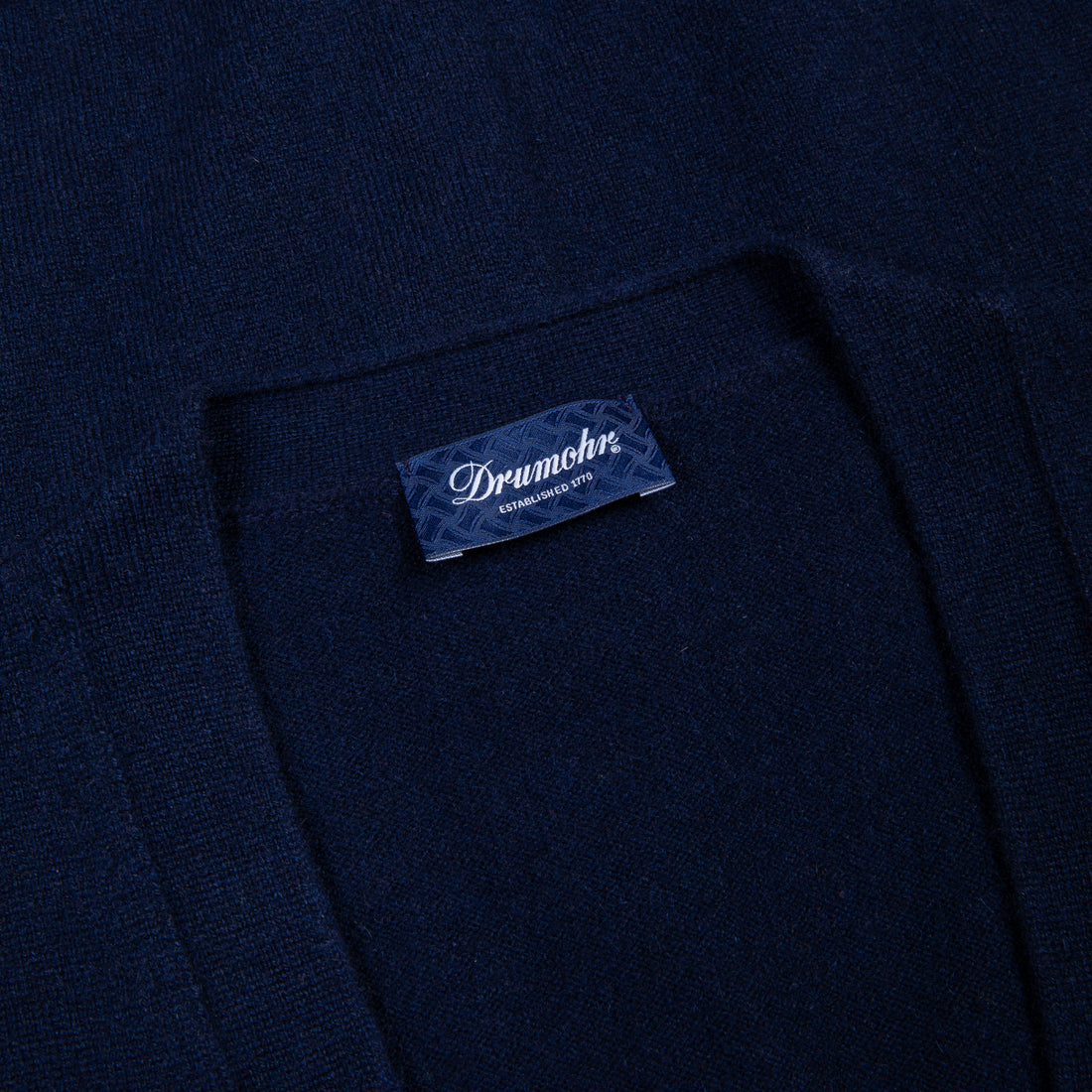 Drumohr Cashmere Gillet con Bottoni Blu Notte