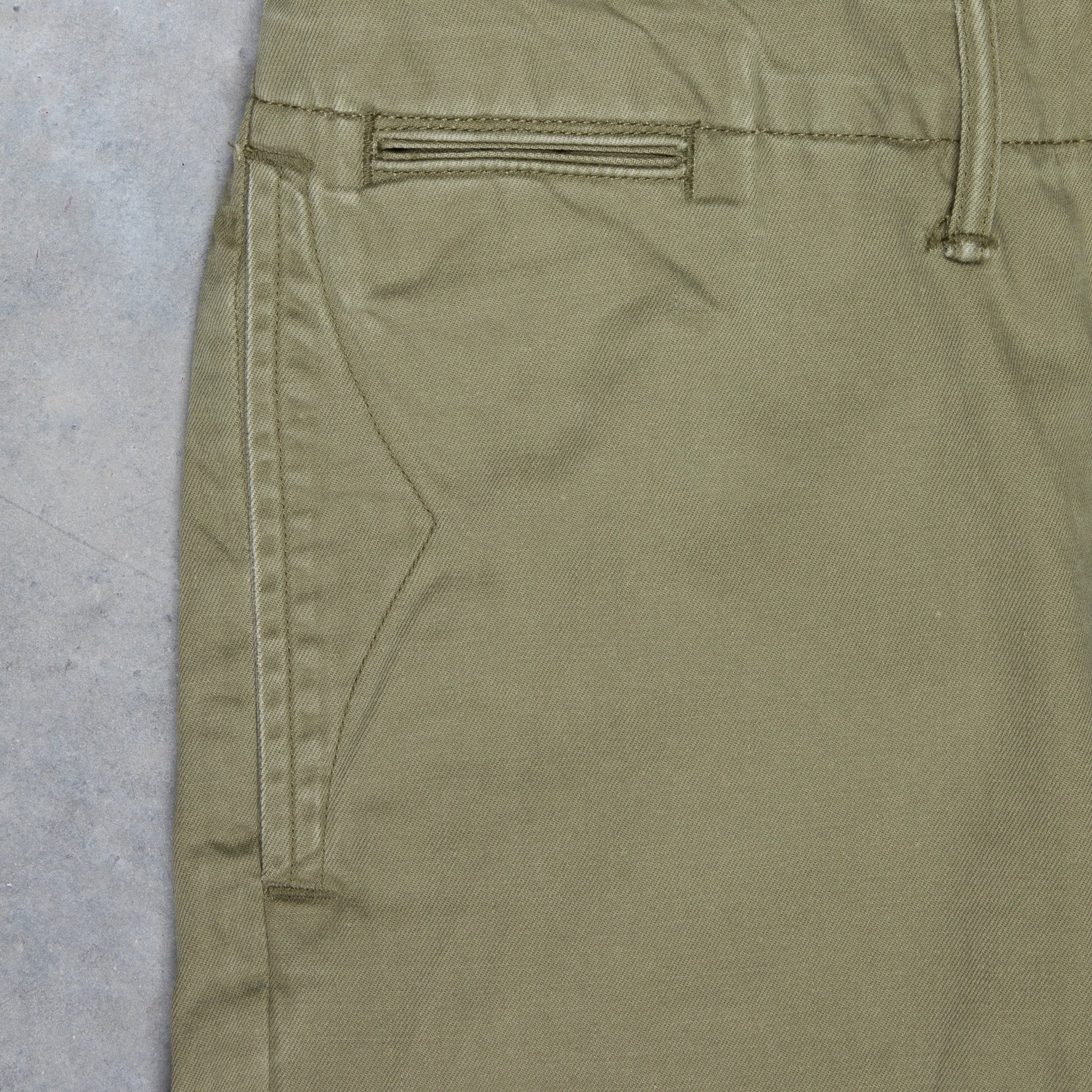 RRL Officer´s Chino Piece Dye Right Hand Twill Olive – Frans Boone Store