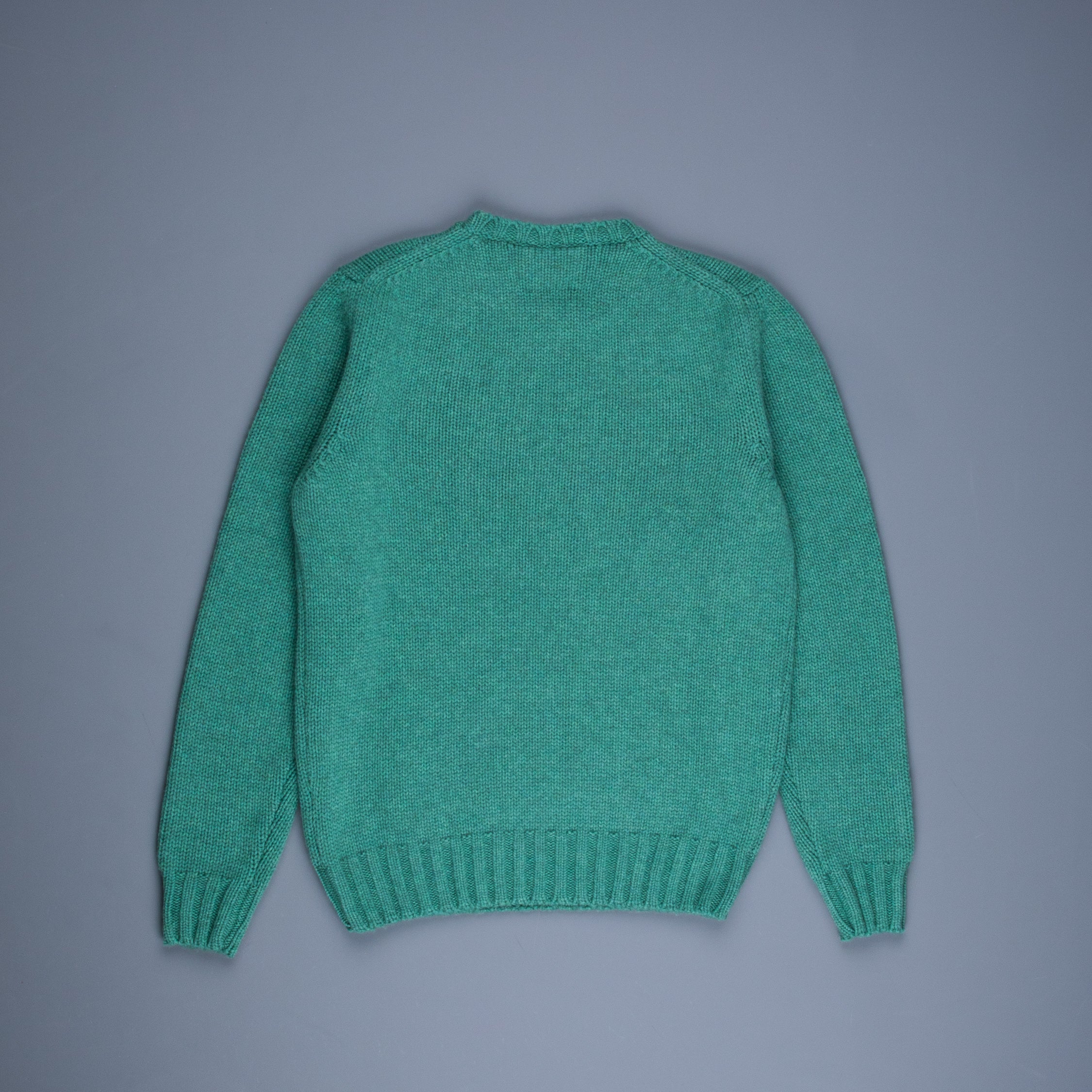 Drumohr Cashmere Tre Fili Girocollo Verde Salvia
