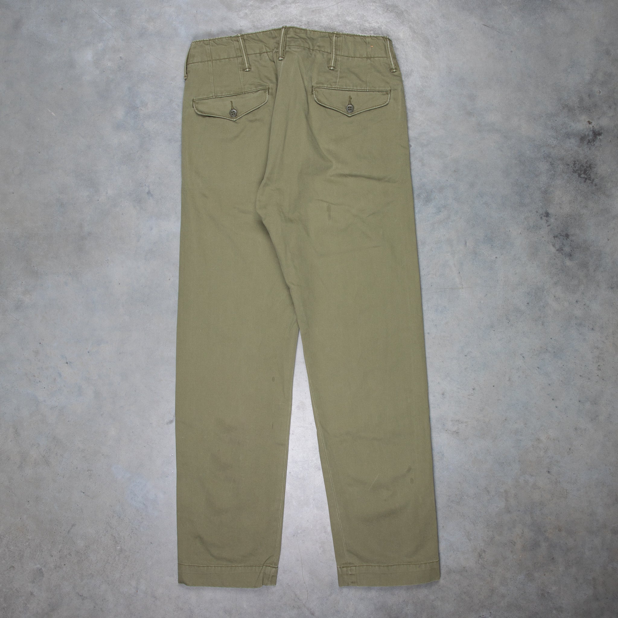 RRL Officer´s Chino Piece Dye Right Hand Twill Olive