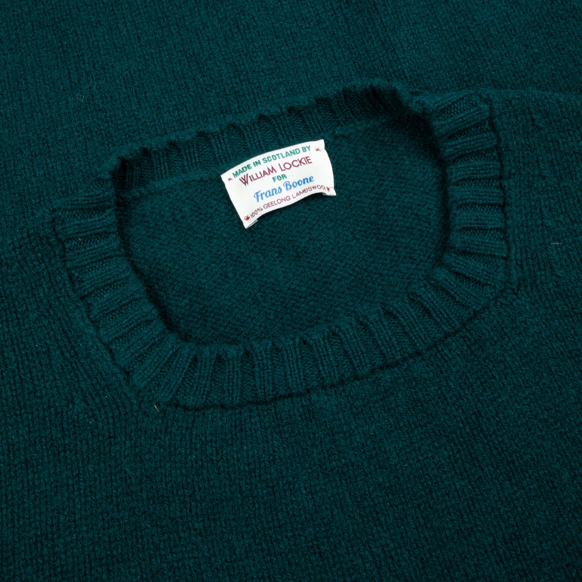 William Lockie x Frans Boone Tip Super Geelong Crew Neck Tartan Green