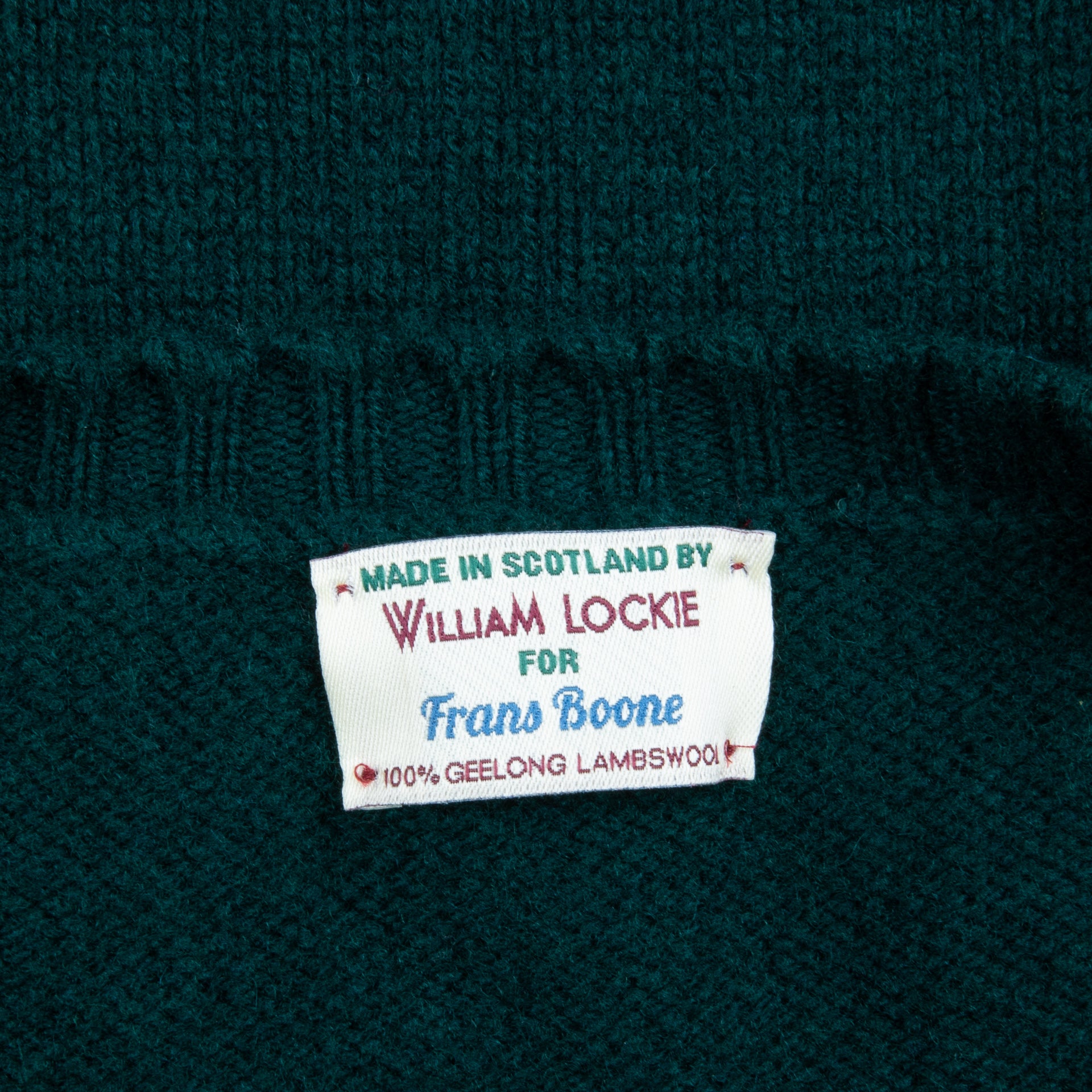 William Lockie x Frans Boone Tip Super Geelong Crew Neck Tartan Green