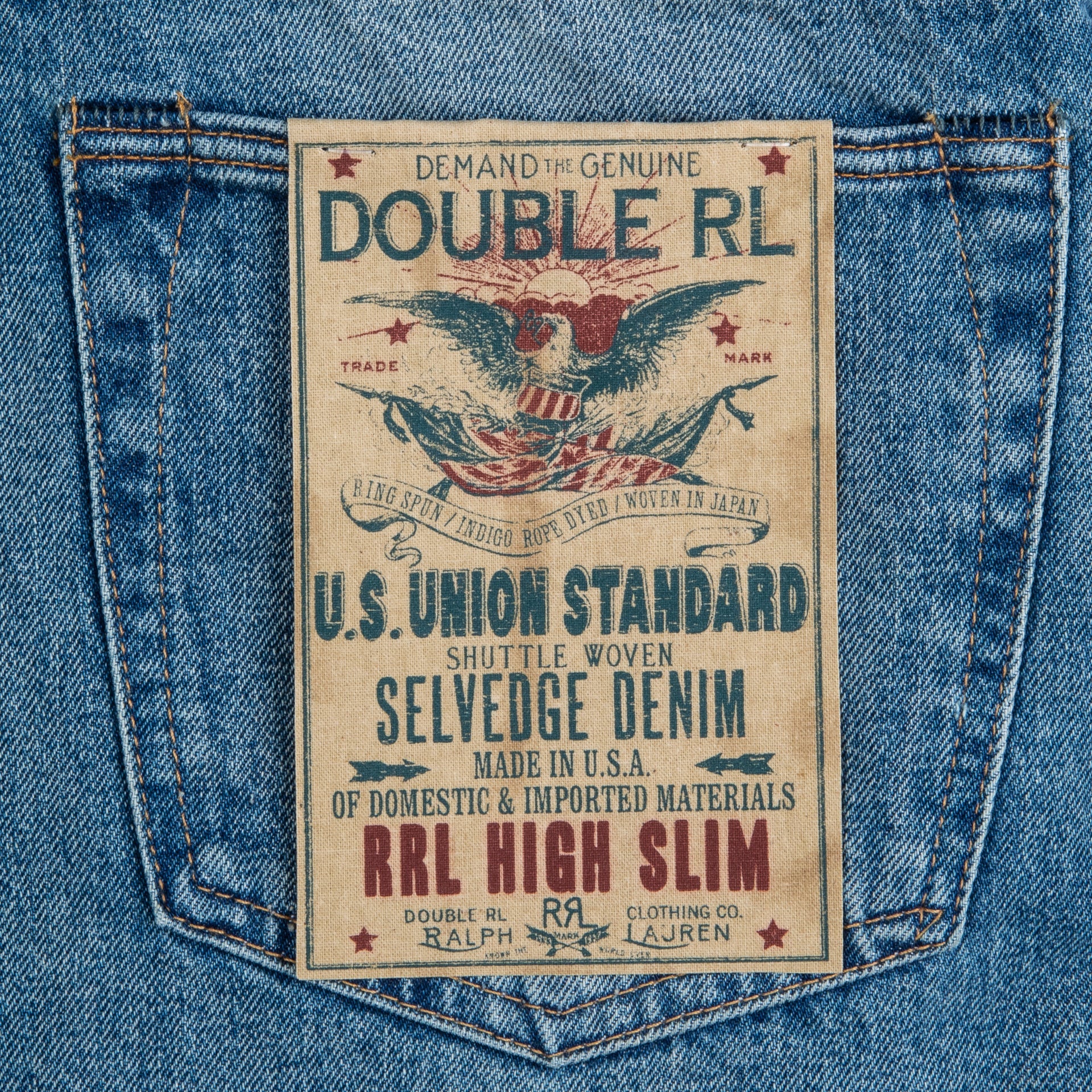 RRL High Slim Jeans Calloway Wash