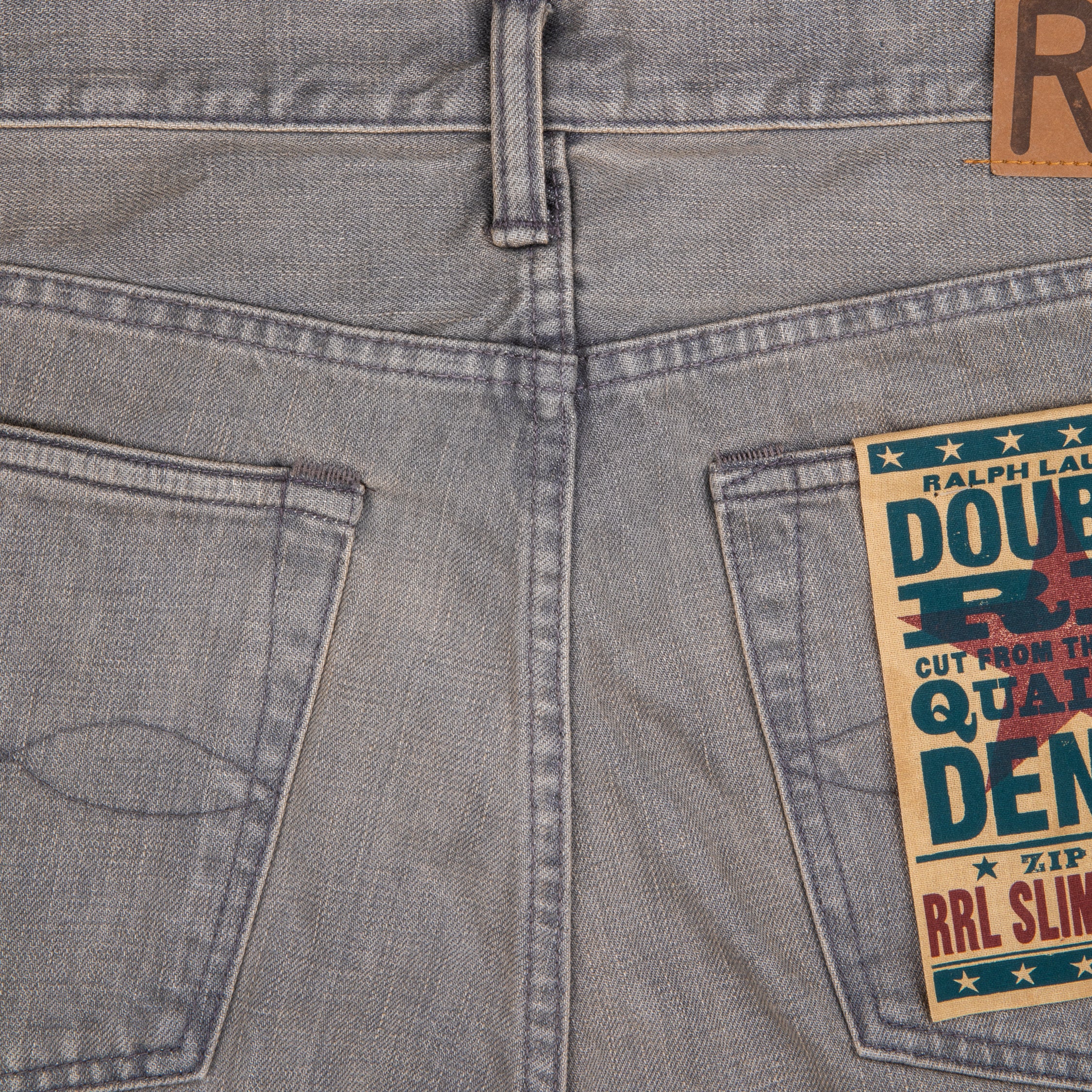 RRL Slim Narrow Cloudy Grey Wash