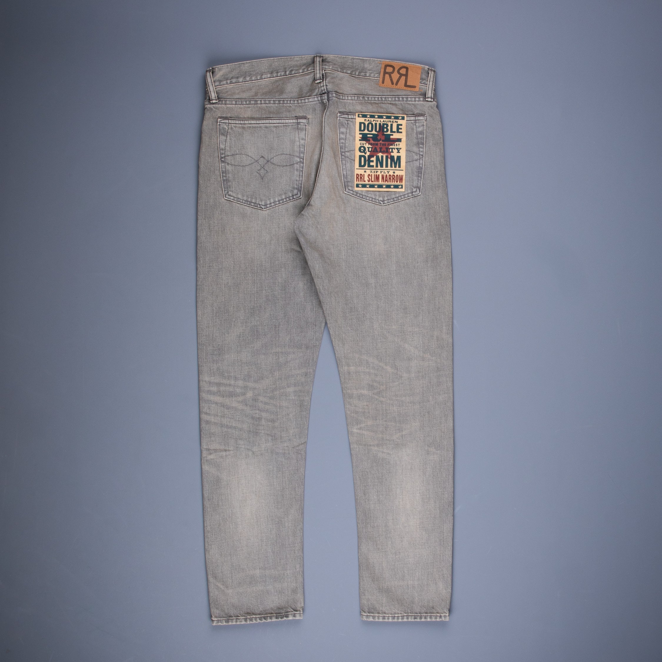 RRL Slim Narrow Cloudy Grey Wash – Frans Boone Store