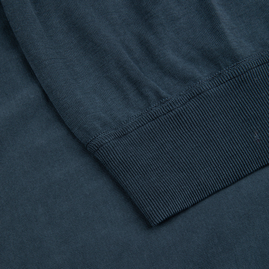 Drumohr superlight frost cotton sweater Piombo