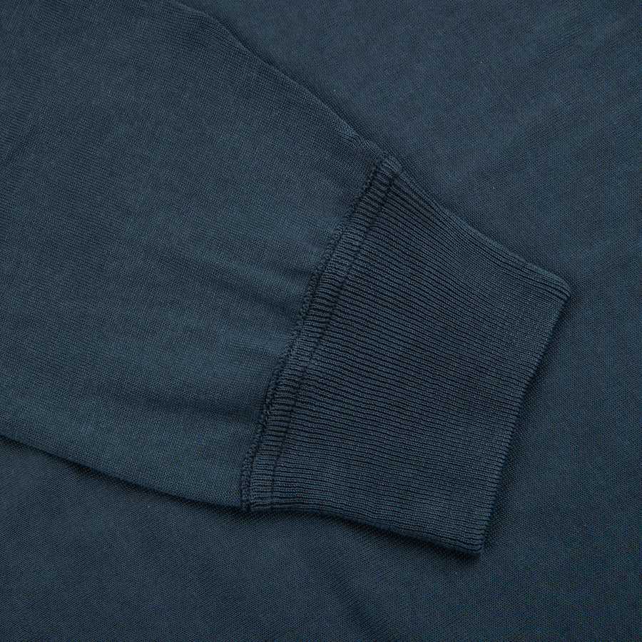 Drumohr superlight frost cotton sweater Piombo