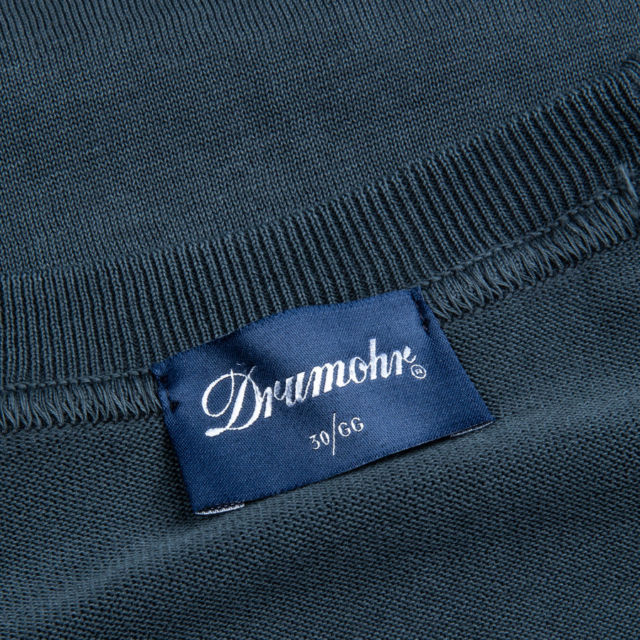 Drumohr superlight frost cotton sweater Piombo