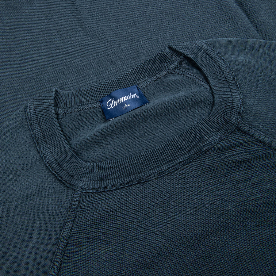 Drumohr superlight frost cotton sweater Piombo