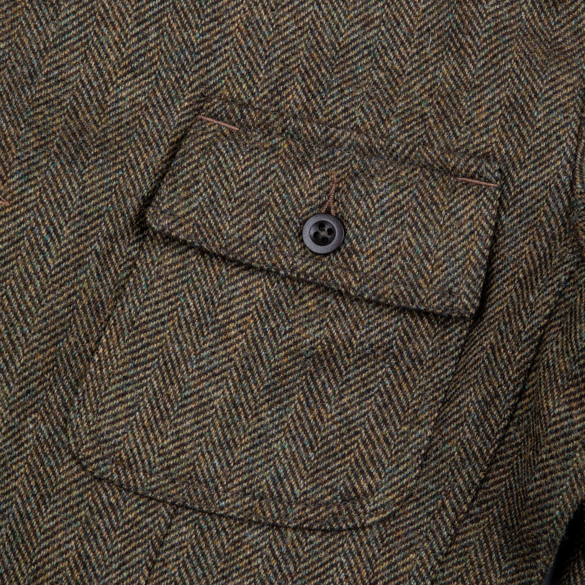 RRL Acklington Sportcoat Wool Cotton Herringbone Vintage Green