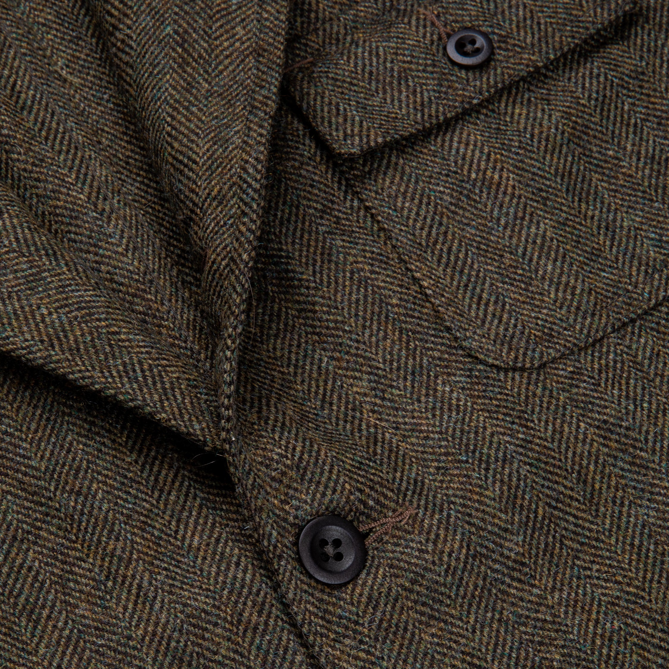 RRL Acklington Sportcoat Wool Cotton Herringbone Vintage Green