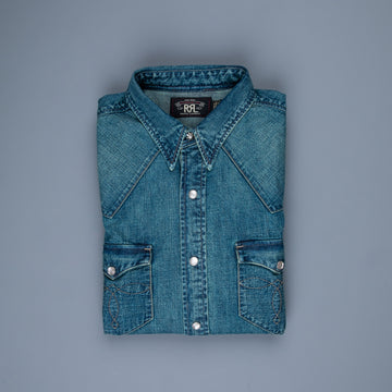 RRL Buffalo West Long Sleeve Sport Shirt Dark Wash