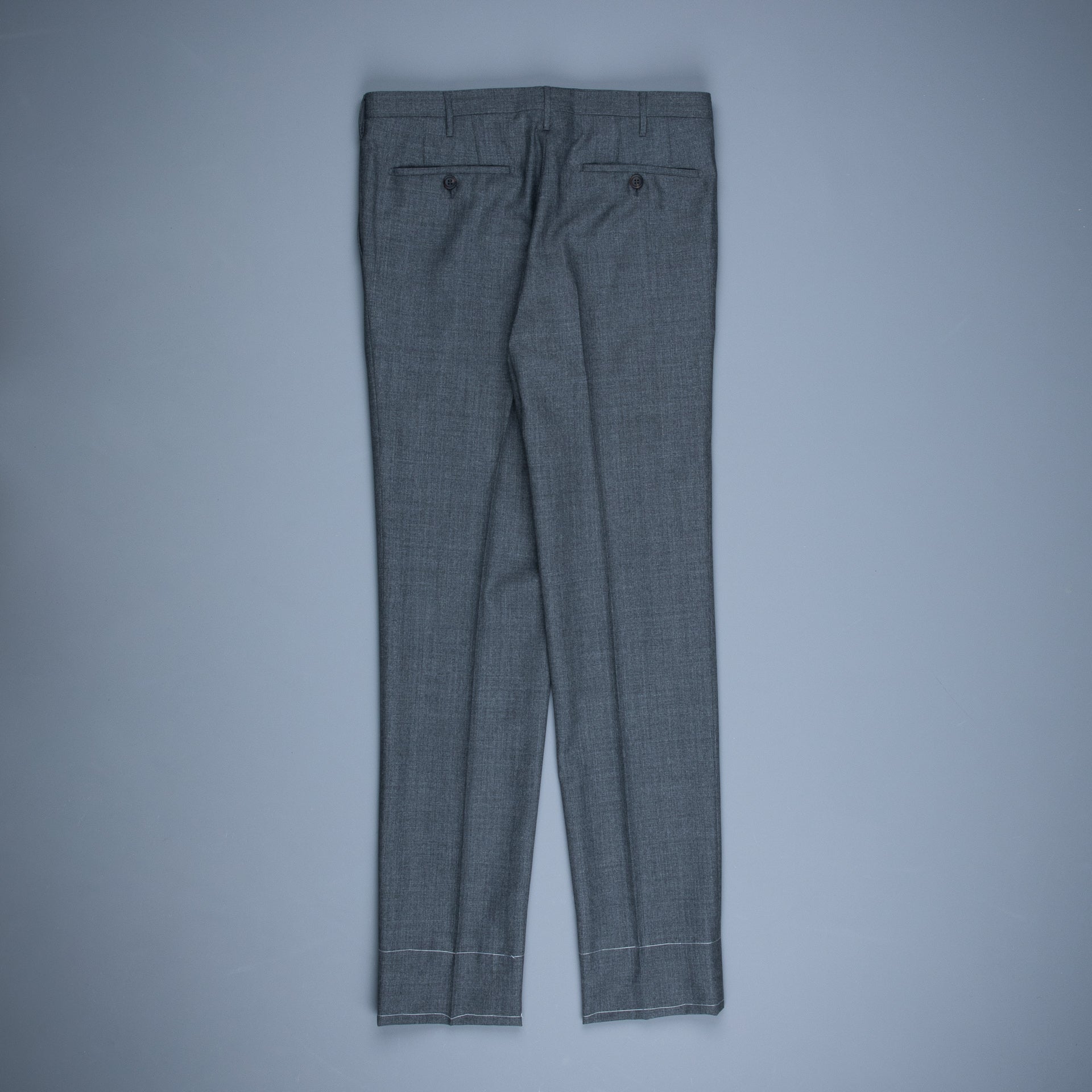 Rota Pantaloni High Rise Regular Fit Hopsack Grigio – Frans Boone
