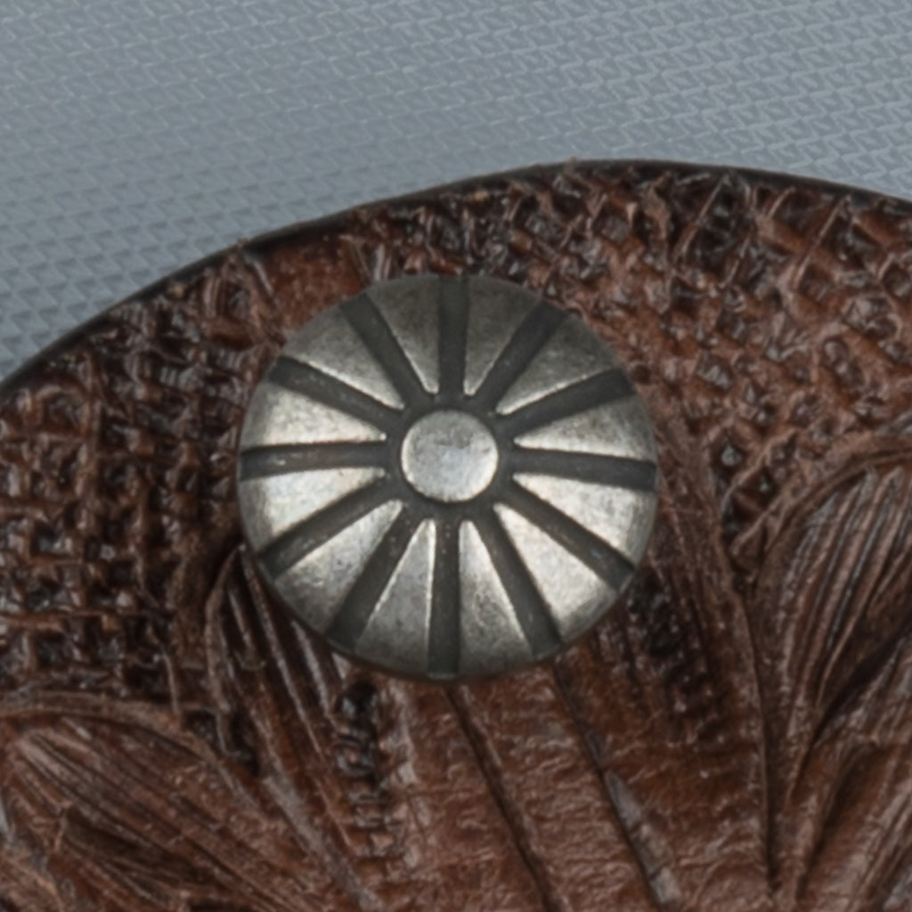 RRL Keyfob Hand Tooled Leather Brown