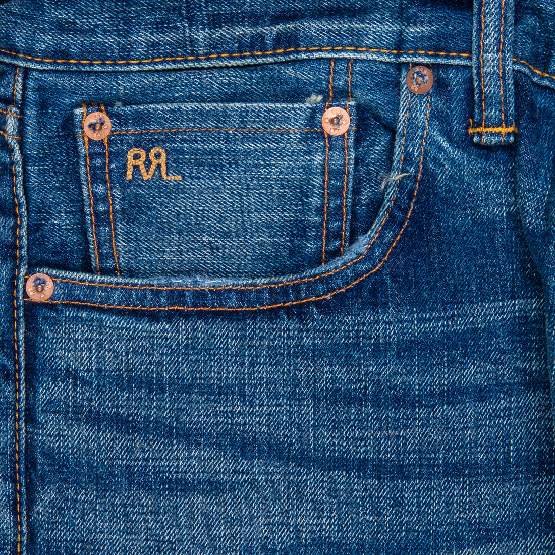 RRL East-West Denim Slim Fit Hillsview Wash