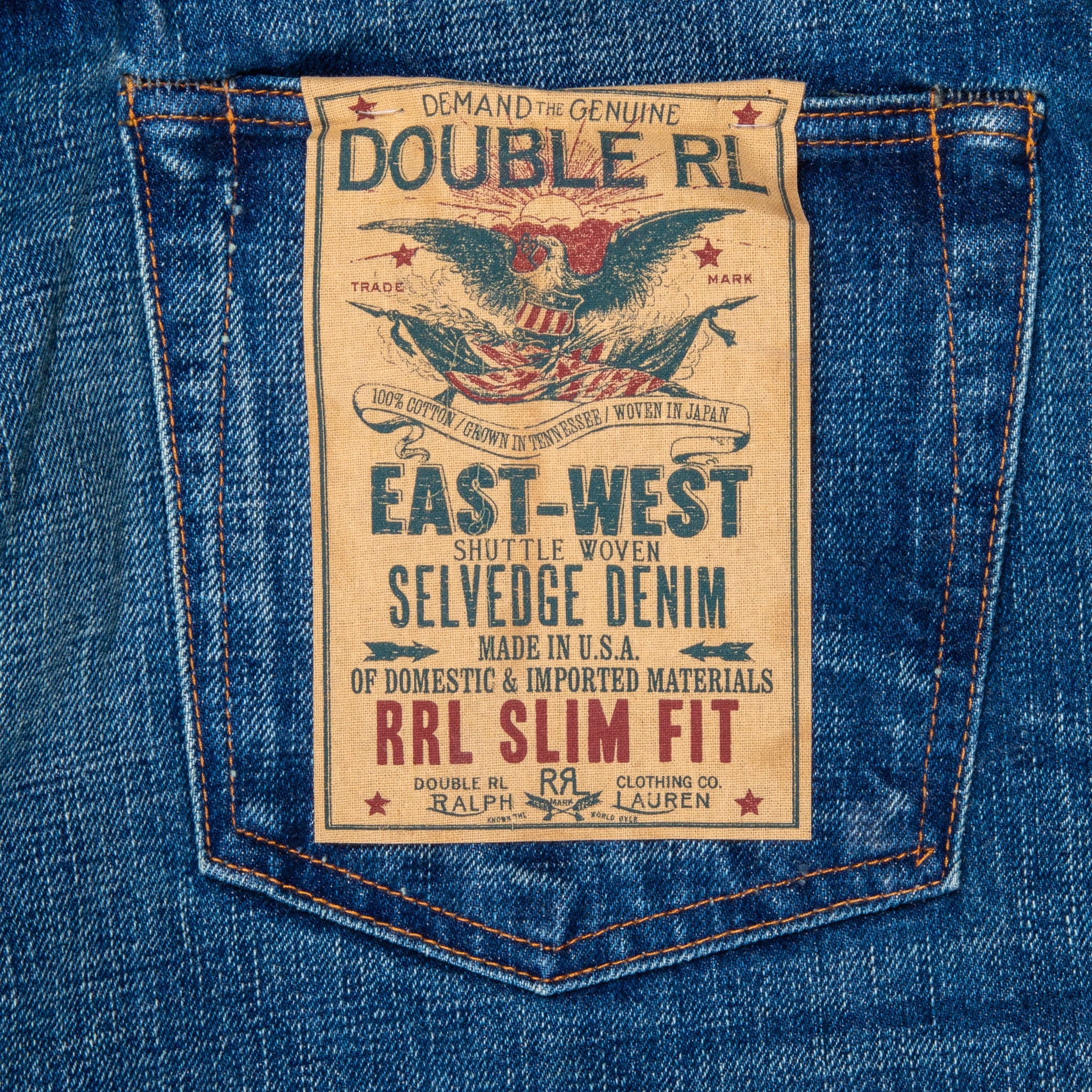 RRL East-West Denim Slim Fit Hillsview Wash