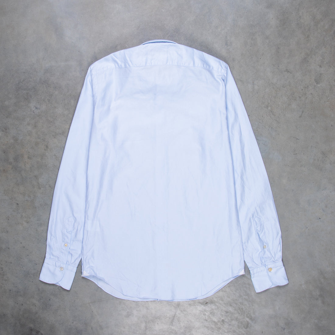 Finamore Tokyo shirt washed oxford button down Lucio collar celeste