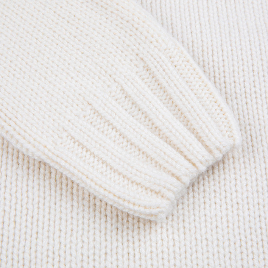 Drumohr Cashmere Tre Fili Dolcevita Bianco Garza