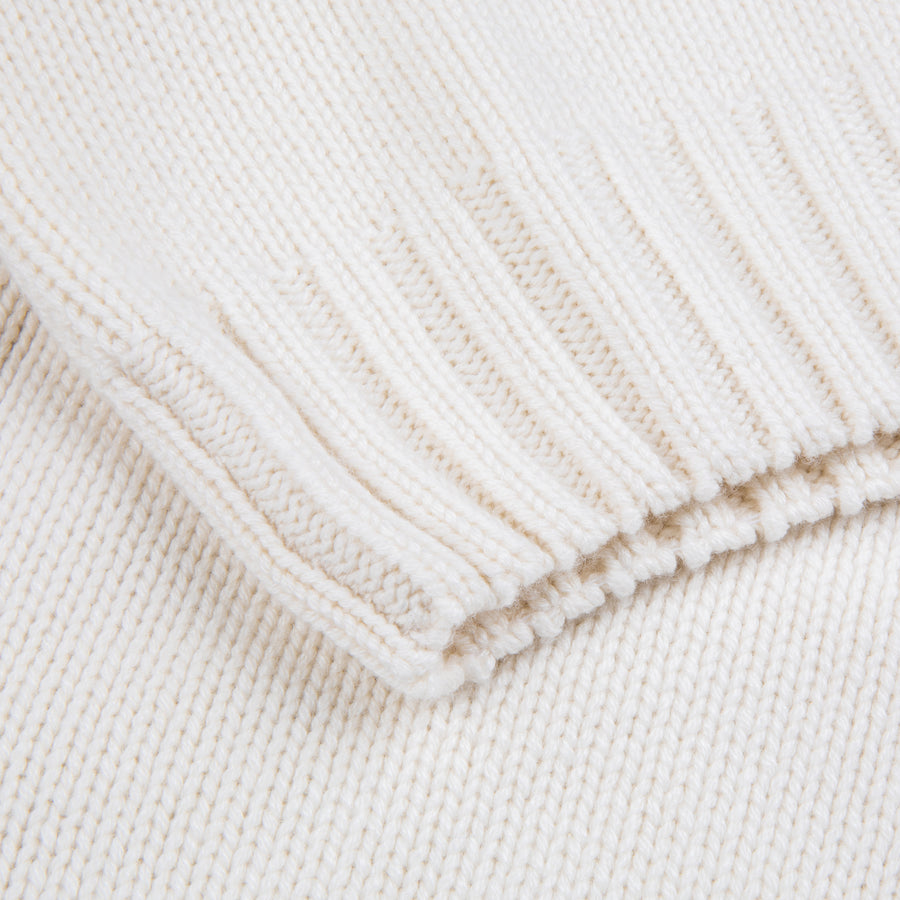 Drumohr Cashmere Tre Fili Dolcevita Bianco Garza