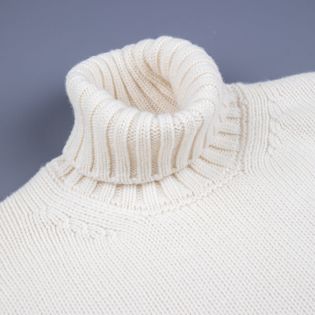 Drumohr Cashmere Tre Fili Dolcevita Bianco Garza