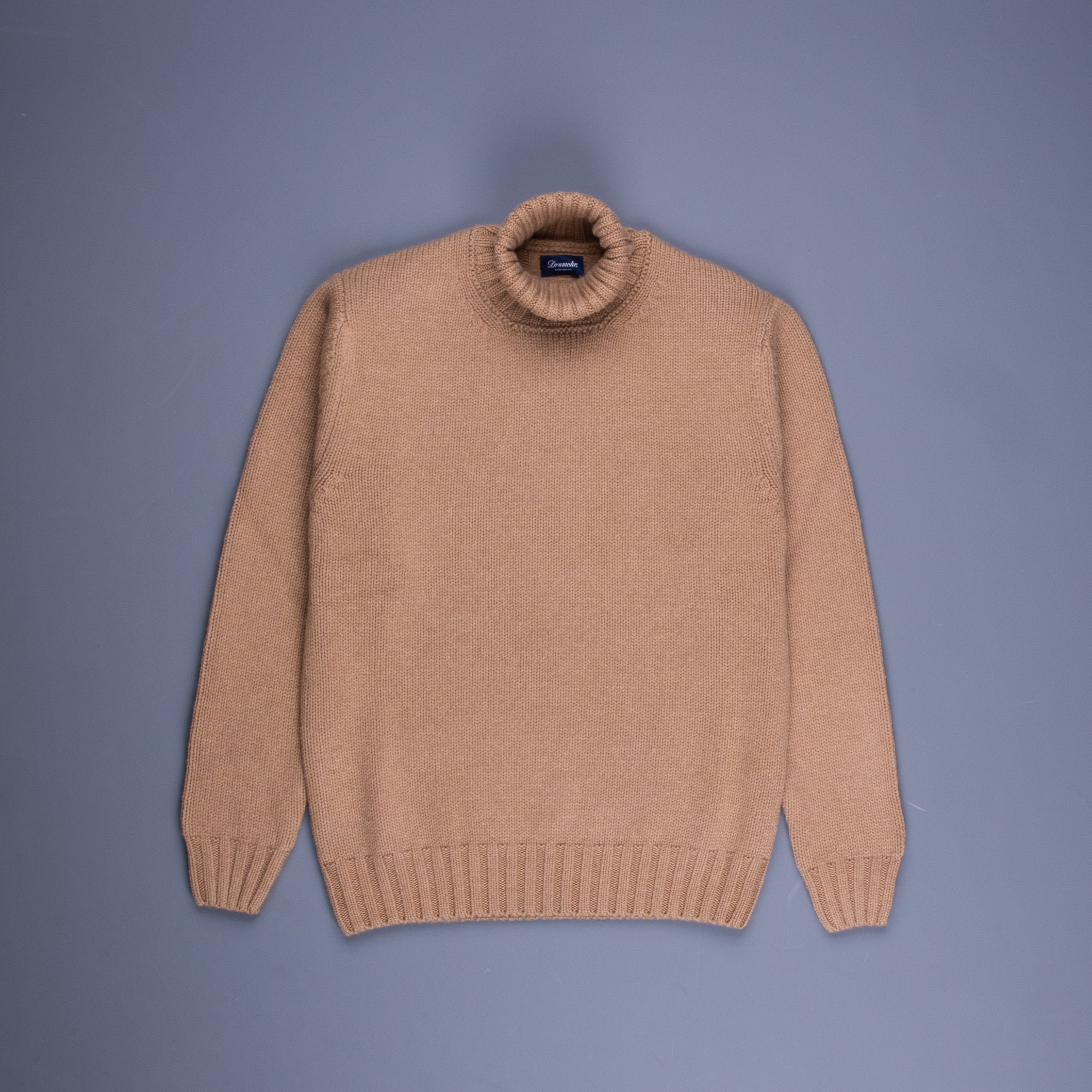 Drumohr Cashmere Tre Fili Dolcevita Camello