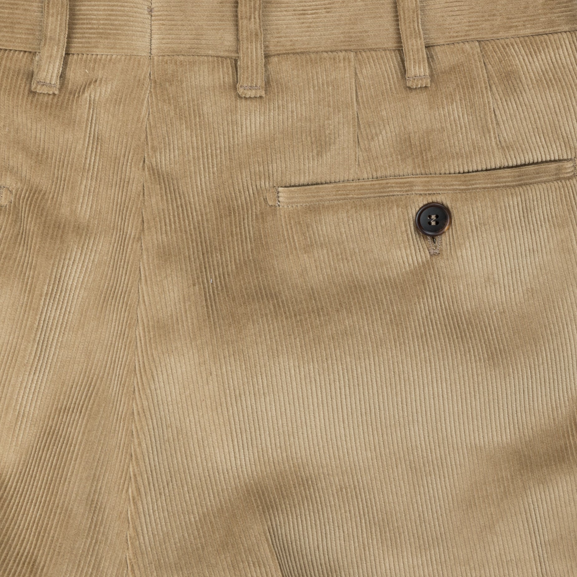 Rota Pantaloni High Rise Regular Fit 14-Wale Corduroy Beige Scuro