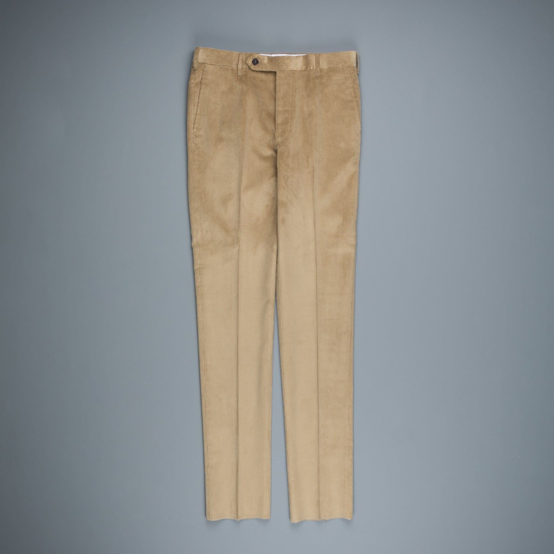 Rota Pantaloni High Rise Regular Fit 14-Wale Corduroy Beige Scuro