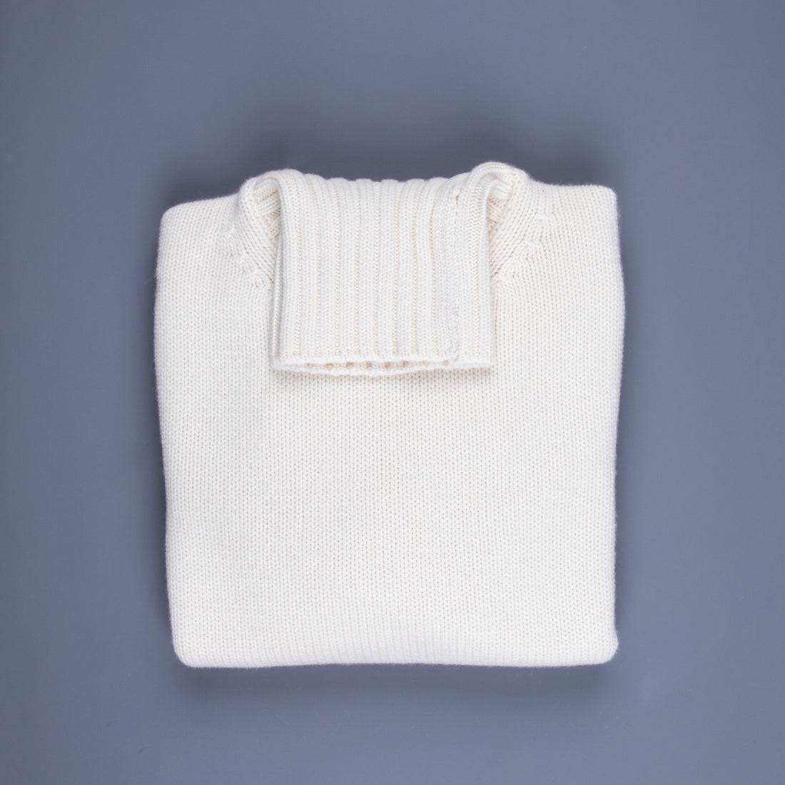 Drumohr Cashmere Tre Fili Dolcevita Bianco Garza
