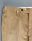 Rota Pantaloni High Rise Regular Fit 14-Wale Corduroy Beige Scuro