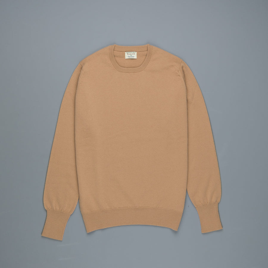 William Lockie Oxton Cashmere Crew Neck Camel