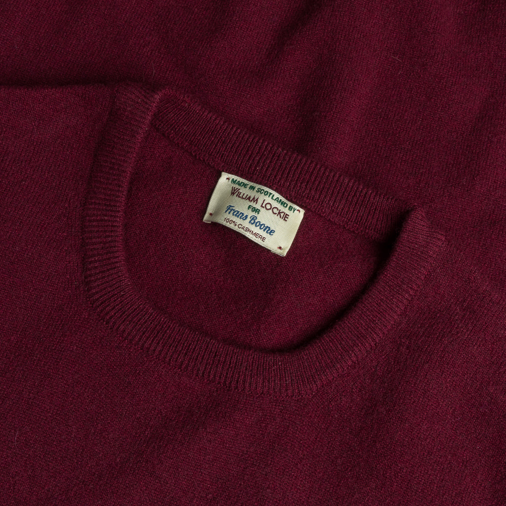 William Lockie Oxton Cashmere Crew Neck Damson