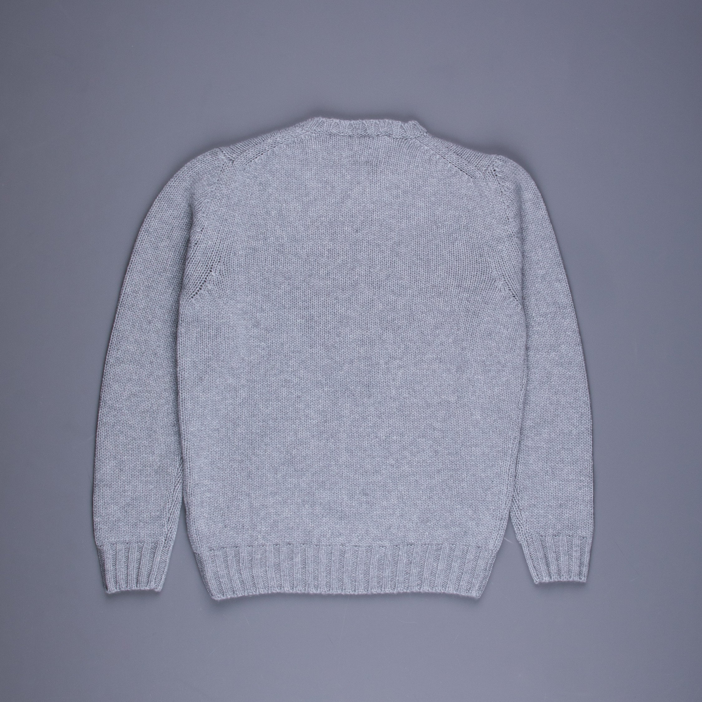 Drumohr Cashmere Tre Fili Girocollo Grigio Medio