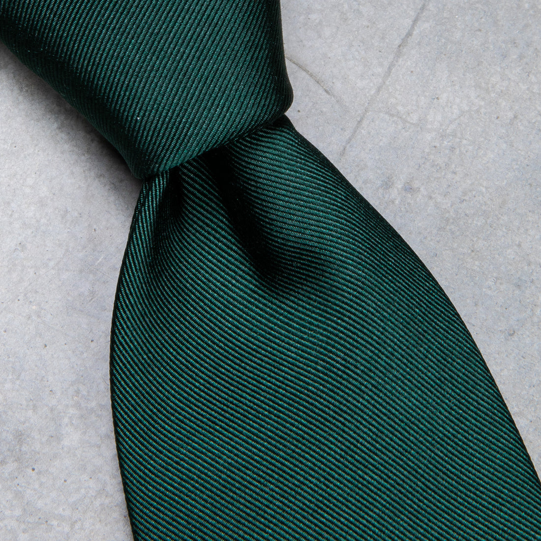 Finamore Anversa tie untipped plain tie Verde Pino